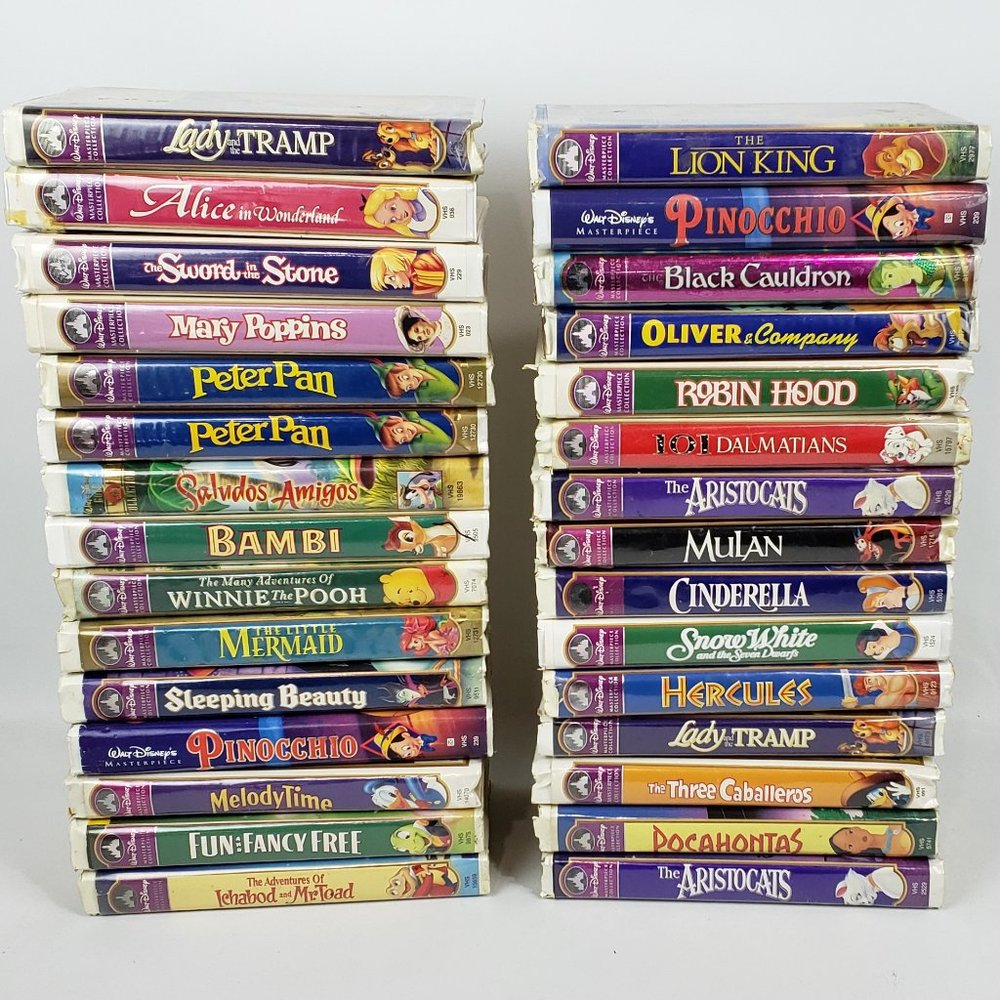 30 VINTAGE DISNEY VHS TAPES MASTERPIECE COLLECTION